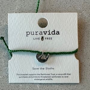 Pura Vida Save The Sloths String Charm Bracelet